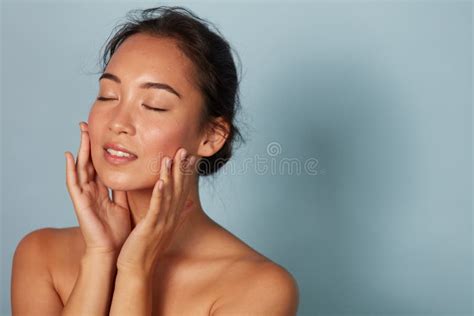 skin care woman with beauty face and healthy skin portrait stock image image of care makeup