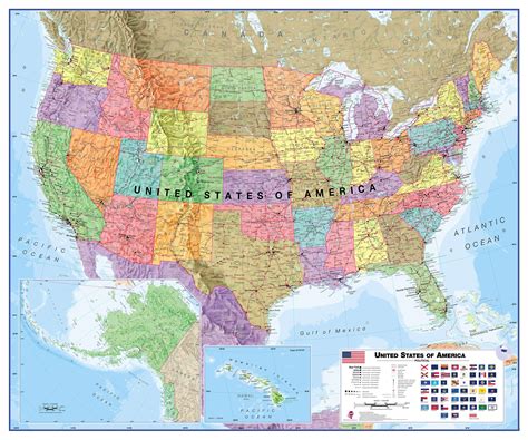 Usa Wall Map Political