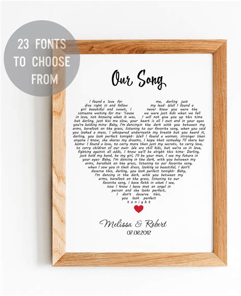 Personalised Song Lyrics Print By Skyprintart Scrapbook Book Wall