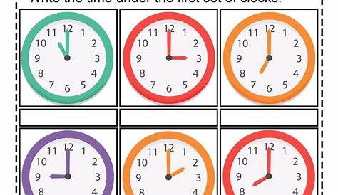 time telling worksheets