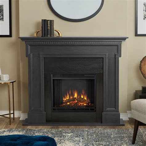 Thayer Electric Fireplace Grey by Real Flame (Thayer Electric Fireplace