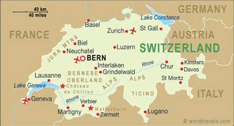 There's less second guessing and. Switzerland Map, Switzerland Travel Maps from Word Travels