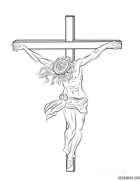Desenho De Cristo Crucificado Para Colorir Tudodesenhos My XXX Hot Girl