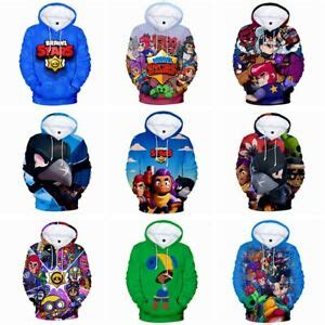 Mix & match this shirt with other items to create an avatar that is unique to you! BRAWL STARS Mens Teenager Unisex 3D Hoodie Hooded Top ...