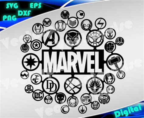 Superheroes Svg Marvel Svg Avengers Svg Superheroes Logo Svg Printable