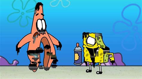 spongebob invisible spray if the darkness took over animation youtube