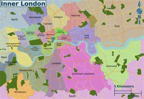 Karte Und Plan Die 32 Bezirke Boroughs Und Stadtteile Von London