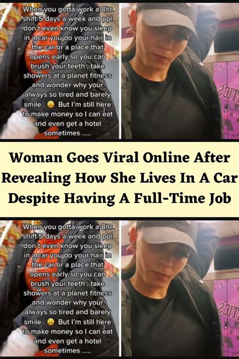 Woman Goes Viral Online After Revealing How She Lives In A Car Despite