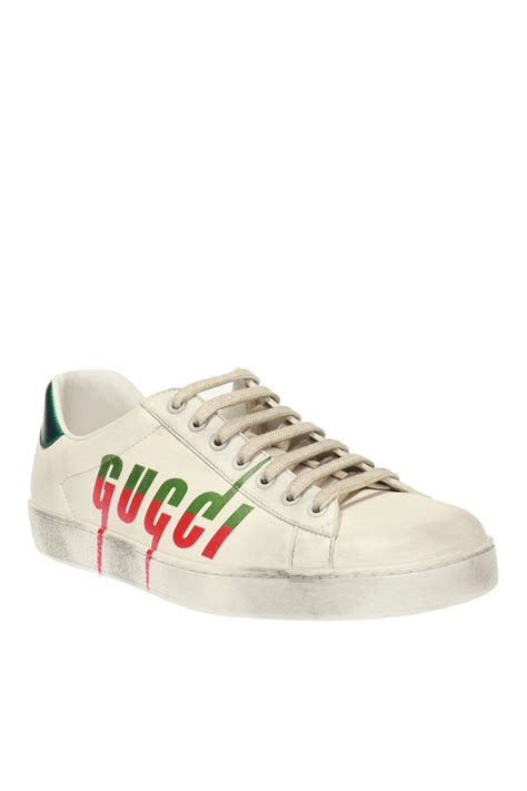 Gucci Leather Ace Sneakers In White For Men Lyst