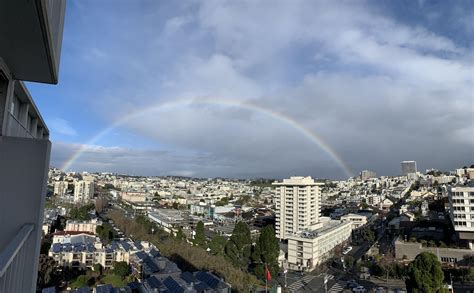 Full Rainbow Over Japan Town This Morning Sanfrancisco
