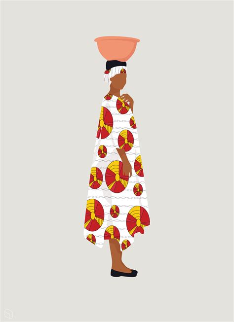 Flat Vector African Woman Standing Illustration | People illustration, Africa people, African
