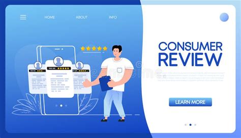 Cartoon Illustration With Consumer Review People Business Banner