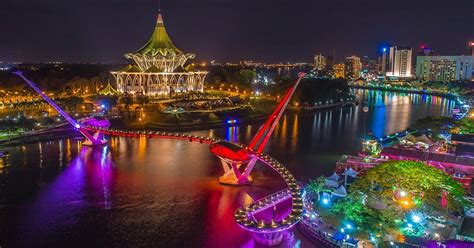 Riverfront Splendor Unveiling The Magic Of Kuching Waterfront And Its