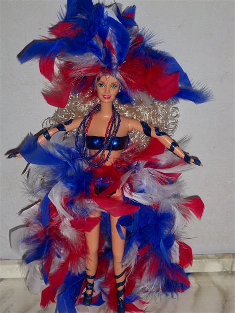 Created By Robyn Rucker Ooak Showgirl Mardi Gras Fantasy Barbie Doll