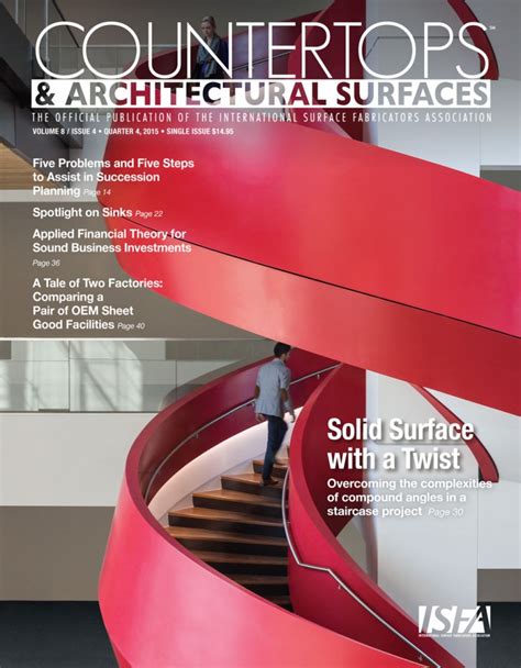 Krion™ Spiral Staircase Featured In Isfa Magazine Asst