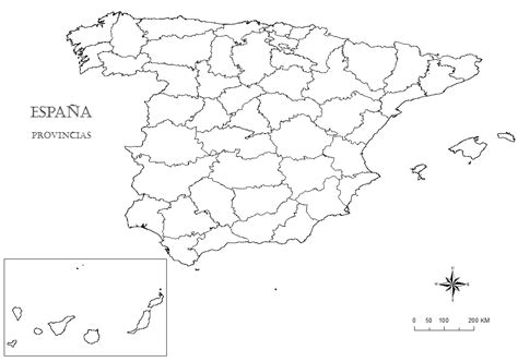 Mapa De España Para Colorear España Mi País