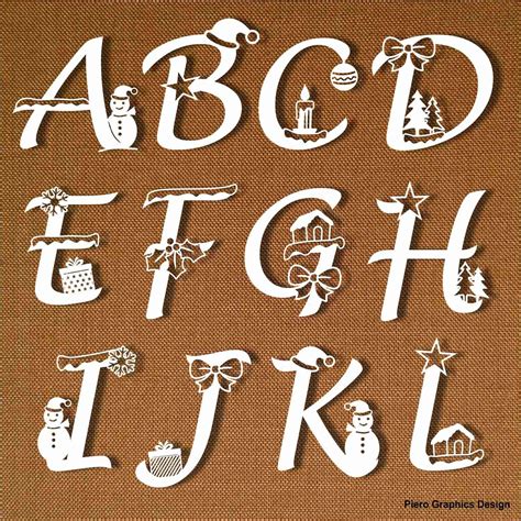 Download Decorated Christmas Alphabet and Numbers SVG files for ...