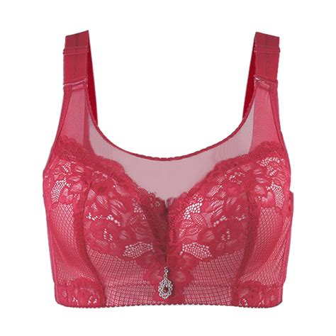 Women Full Coverage Lace Front Plus Size Wirefree Cami Bra Warm Red 46105 Walmart Canada