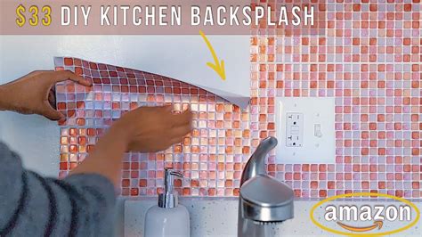Diy How To Install Peel And Stick Tile Backsplash Amazon Youtube