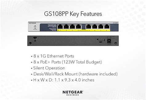 Gs108pp Switches No Gestionables Ethernet Netgear