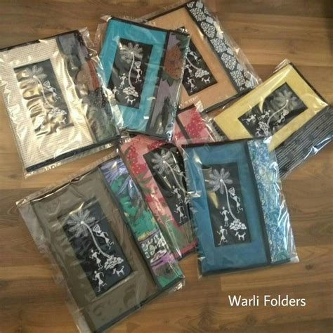 That kind of examples are preferred. Farewell gift for her teachers. TITLE : Warli Folders ...