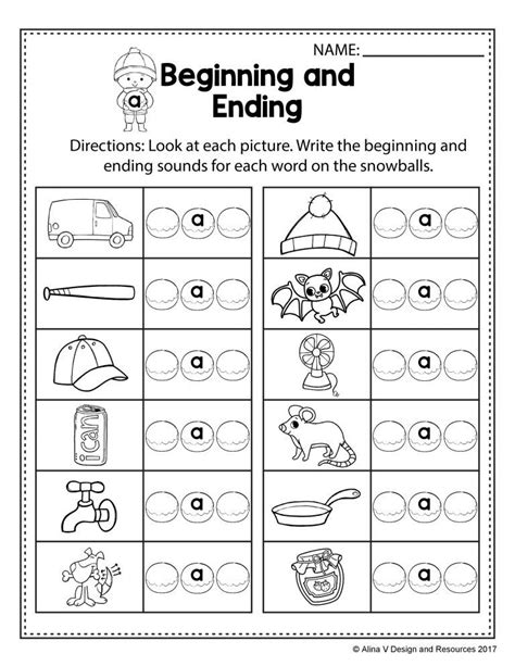 Teach Child How To Read Beginning And End Sound Worksheets For