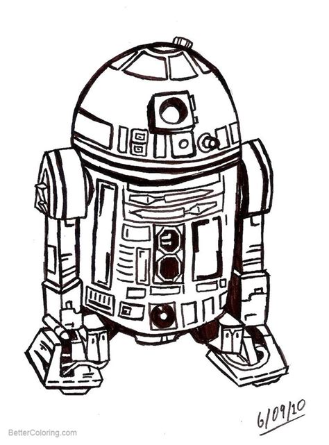 R2d2 Star Wars Coloring Pages By Intothewild142 Free Printable