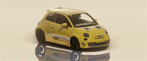 Fiat Abarth 500 Rigged Free Vr Ar Low Poly 3d Model Cgtrader
