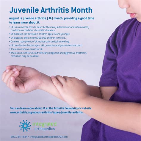 August Is National Juvenile Arthritis Month Integrated Orthopedics