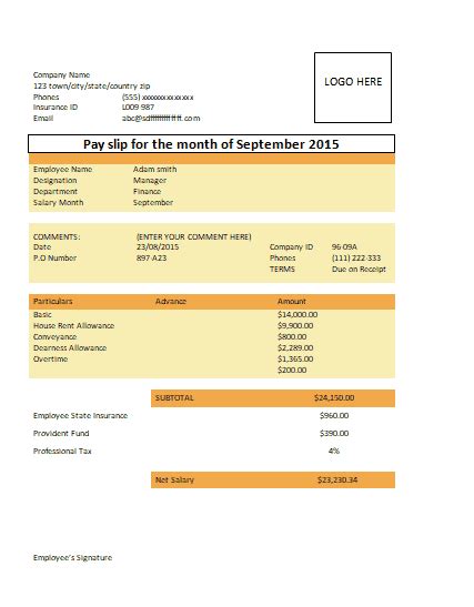 Sample Payslip Malaysia Excel Payslip Malaysia Format Guideline For