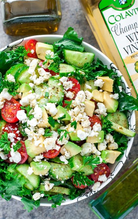 Greek Kale Salad Recipe With Easy Homemade Greek Dressing
