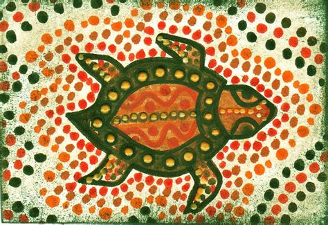 Atc Turtle Aboriginal Art Aboriginal Art Atc Canvas Painting