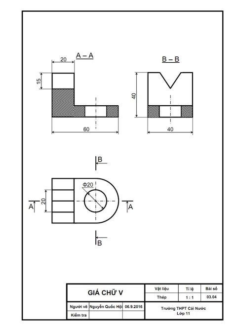 Bản Vẽ Hình Chiếu Bài 3 Sgk Công Nghệ 11 Trang 21 Chuẩn Kích