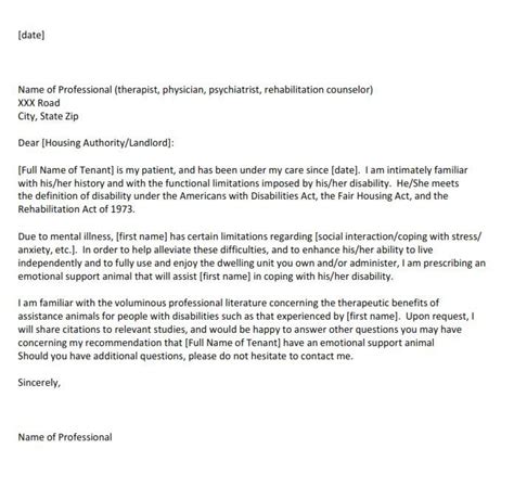 Service animals are trained to perform specific tasks to accommodate. Authentic Emotional Support Animal (ESA) Letter Samples ...
