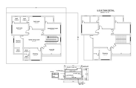 Living room and dining room is conveniently located at the front of the house, separated by wooden master's bedroom next to the living room is with dresser and attached toilet and bath measuring one storey small home plan. Download Free Small 3 Bedroom House Plan In DWG File - Cadbull