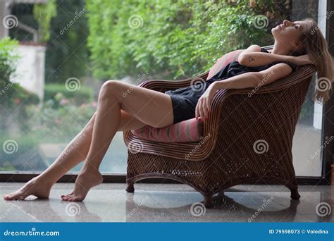 Relaxing Woman Stock Image Image Of Middle Garden Confident
