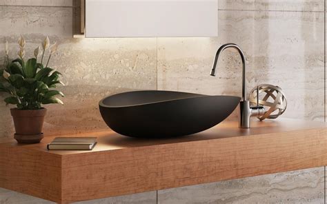 ᐈ Aquatica Lotus Blck Stone Bathroom Vessel Sink Buy Online Best Prices