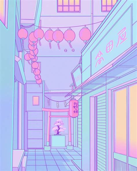 𝘺 𝘰 𝘴 𝘩 𝘪 𝘬 𝘰 よし Pastel Pink Aesthetic Anime Scenery Wallpaper