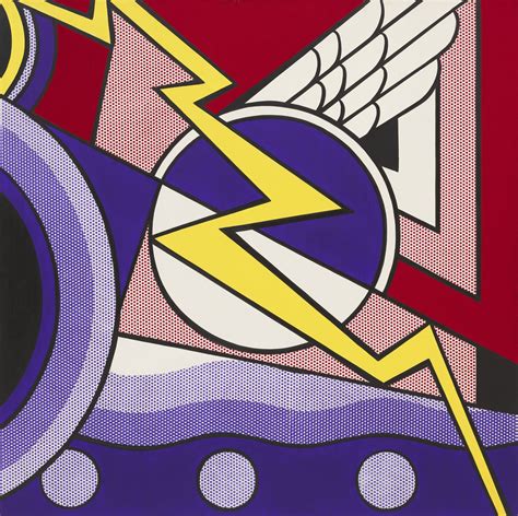 Roy Lichtenstein Modern Painting With Bolt 1967 Synthetic Polymer Paint And Oil On Canvas 68