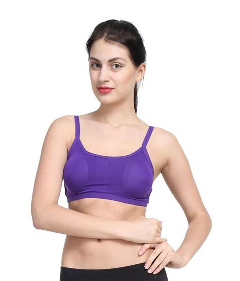 Buy Privatelifes Hot Strings Purple Padded Sports Bra Pack Of 2 Online