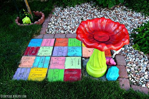 Recycled Bricks From An Old Fireplace Turned Into Colorful Yard Art Landscape Outdoor Living