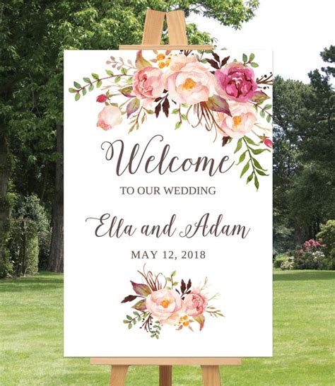 Wedding Welcome Sign Template Wedding Welcome Sign Printable Etsy India