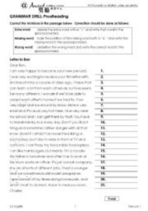Make sentences from the words in brackets. Common Proofreading/Correction Symbols - ESL worksheet by ...