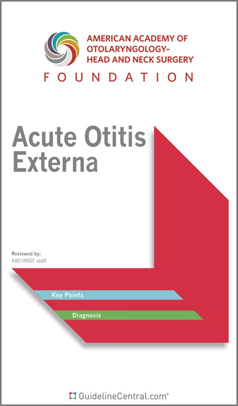 Acute Otitis Externa Clinical Guidelines Pocket Guide Guideline Central