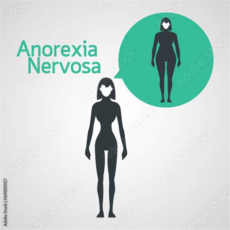 Anorexia Nervosa Vector Icon Illustration Imágenes De Archivo Y