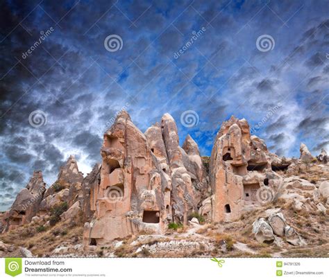 Unique Geological Formations In Cappadocia Turkey Stock Photo Image