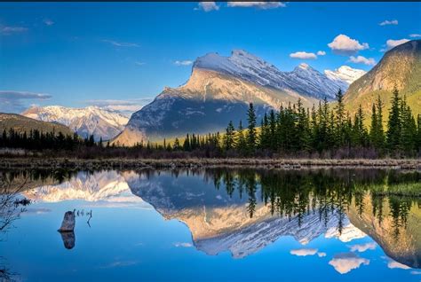 Mt Rundle View From Vermillion Lakes Beautiful Landscapes Nature
