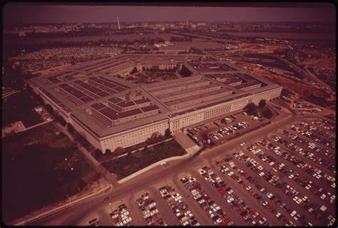 Aerial View Of The Pentagon And One Of Its Parking Fields