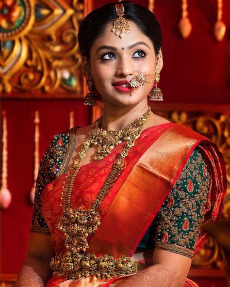 Image May Contain 1 Person Closeup Wedding Blouse Designs Wedding Saree Blouse Designs