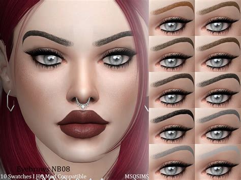 The Sims Resource Eyebrows Nb08